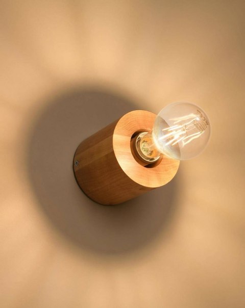 Sollux Lampa Kinkiet SALGADO naturalne drewno