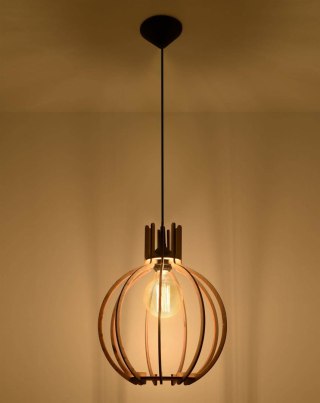 Sollux Lighting Lampa wisząca ARANCIA naturalne drewno