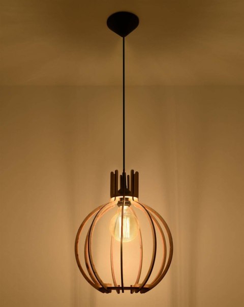 Sollux Lampa wisząca ARANCIA naturalne drewno