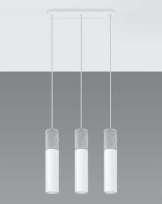 Sollux Lampa wisząca BORGIO 3L biały