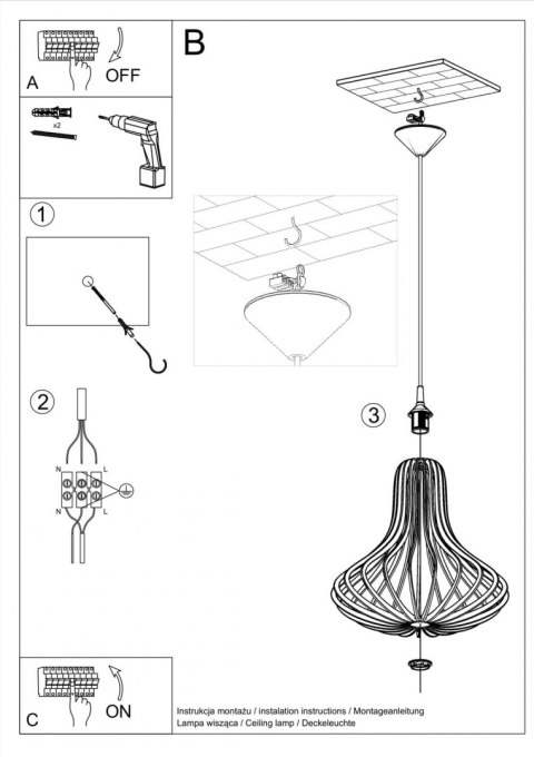 Sollux Lampa wisząca ELZA