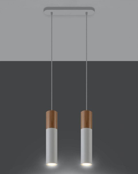 Sollux Lampa wisząca PABLO 2 biała