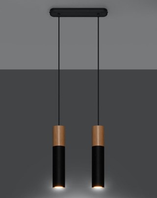 Sollux Lighting Lampa wisząca PABLO 2 czarna
