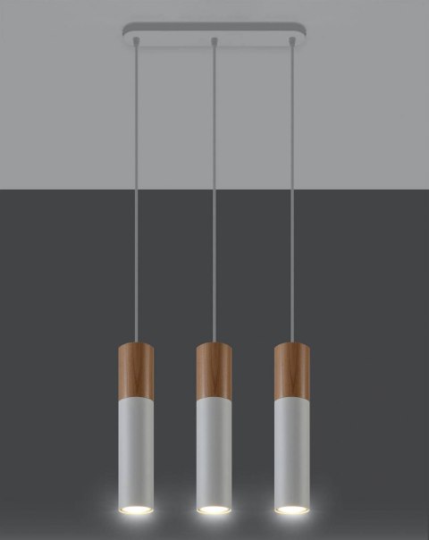 Sollux Lampa wisząca PABLO 3L biała