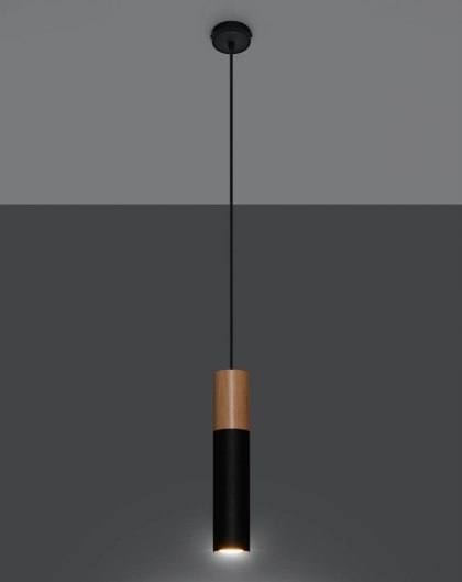 Sollux Lighting Lampa wisząca PABLO czarna