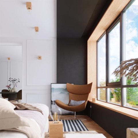 Sollux Lampa Plafon ARIZ naturalne drewno