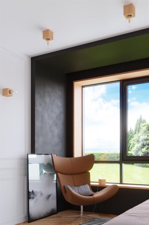 Sollux Lampa Plafon ARIZ naturalne drewno