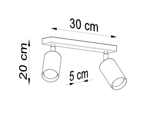 Sollux Lampa Plafon BERG 2 naturalne drewno