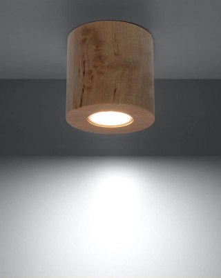 Sollux Lampa Plafon ORBIS naturalne drewno