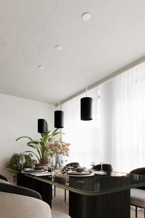 Sollux Lampa Plafon OTTO 70 czarny