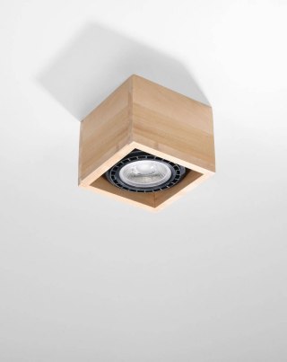 Sollux Lampa Plafon QUATRO 1 naturalne drewno