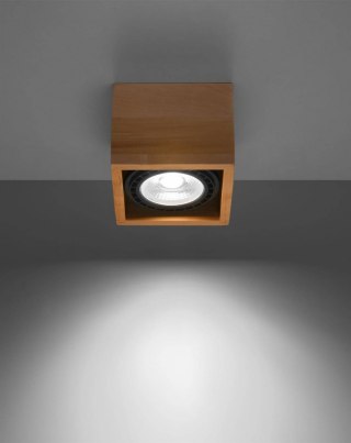 Sollux Lampa Plafon QUATRO 1 naturalne drewno