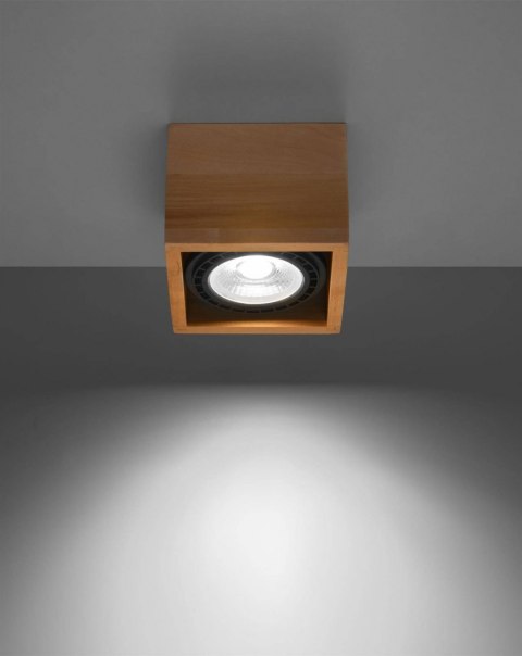 Sollux Lampa Plafon QUATRO 1 naturalne drewno