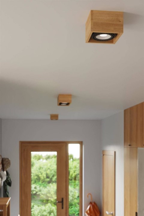Sollux Lampa Plafon QUATRO 1 naturalne drewno