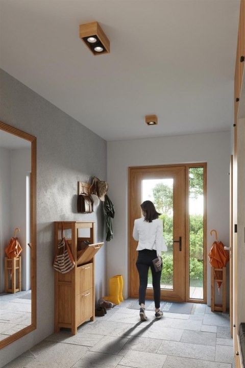 Sollux Lampa Plafon QUATRO 2 naturalne drewno