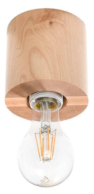 Sollux Lampa Plafon SALGADO naturalne drewno