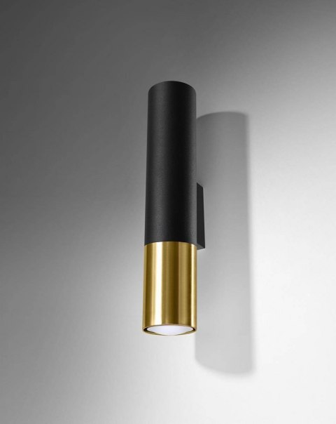 Sollux Lampa Kinkiet LOOPEZ czarny/złoty