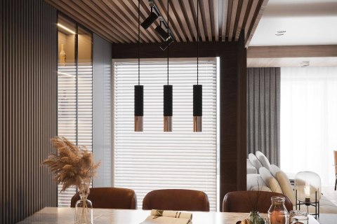 Sollux Lampa wisząca LOOPEZ 2 czarny/miedź