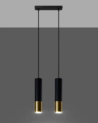 Sollux Lighting Lampa wisząca LOOPEZ 2 czarny/złoty