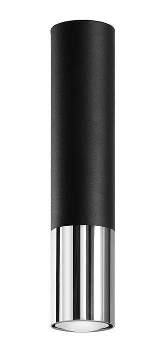 Sollux Lampa Plafon LOOPEZ czarny/chrom