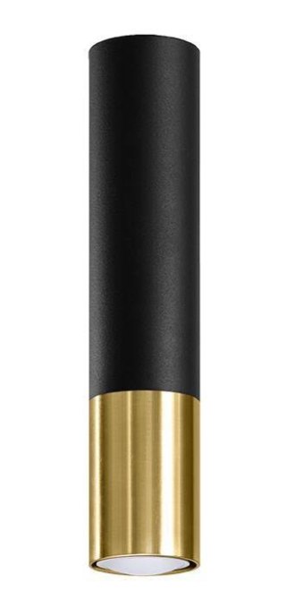 Sollux Lighting Plafon LOOPEZ czarny/złoty