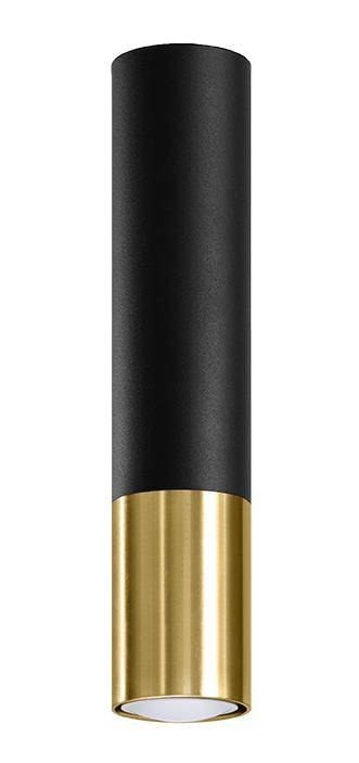 Sollux Lighting Plafon LOOPEZ czarny/złoty