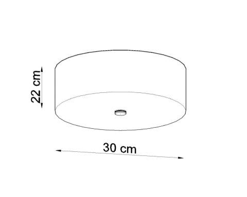 Sollux Lampa Plafon SKALA 30 czarny