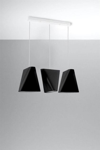 Sollux Lampa Żyrandol BLUM 3 czarny