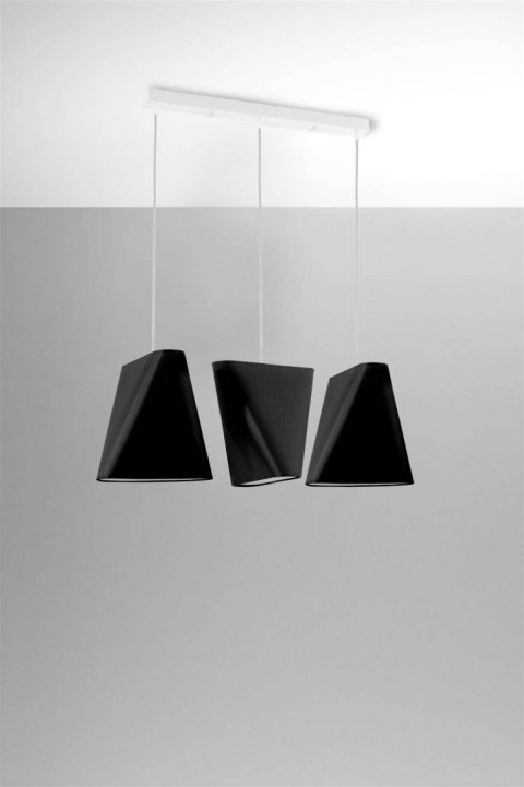 Sollux Lampa Żyrandol BLUM 3 czarny