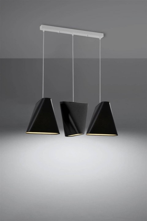 Sollux Lampa Żyrandol BLUM 3 czarny