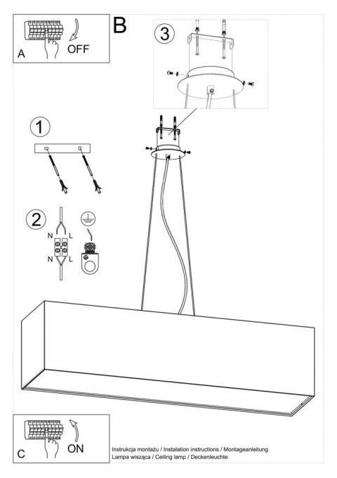 Sollux Lampa Żyrandol SANTA 120 biały