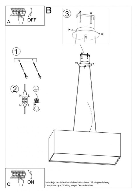 Sollux Lampa Żyrandol SANTA BIS 80 biały