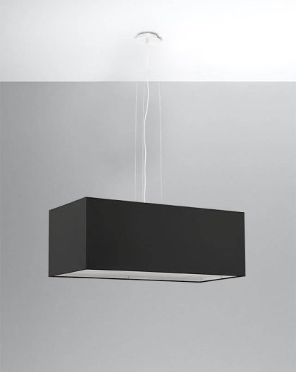 Sollux Lampa Żyrandol SANTA BIS 80 czarny