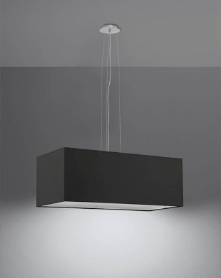 Sollux Lampa Żyrandol SANTA BIS 80 czarny
