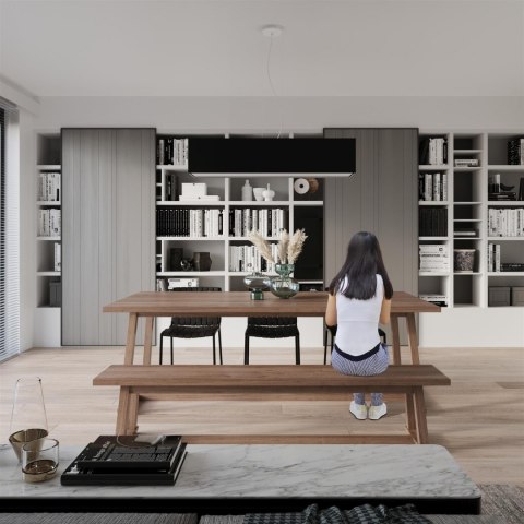 Sollux Lampa Żyrandol SANTA BIS 80 czarny