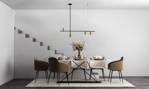 Light Prestige Lampa wisząca Arizona czarno - złota 4xGU10