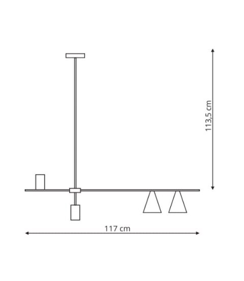 Light Prestige Lampa wisząca Arizona czarno - złota 4xGU10