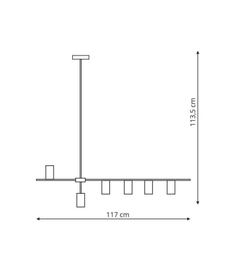 Lampa wisząca Arizona czarno - złota 6xGU10 Light Prestige