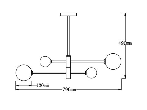 Lampa wisząca Dorado czarna 4xG9 Light Prestige