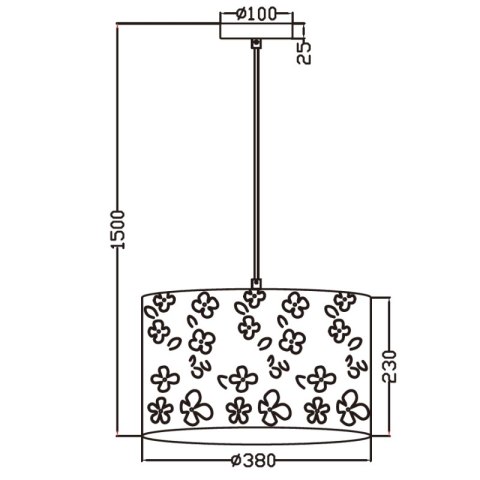 Żyrandol Lampa wisząca Flowers dziecięca 1xE27 biała LP-686/1P