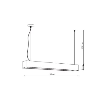 Lampa wisząca Ibros duża 24W 3000K IP20 1xLED biała LP-7001/1P 20 WH-93 24/3