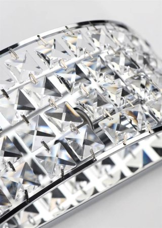 Kinkiet ścienny chromowy z kryształkami Lords Candellux 21-37909