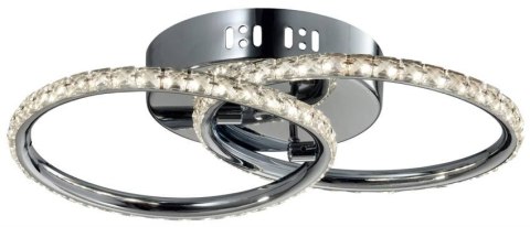 Lampa sufitowa LED 28W chrom ringi Hello