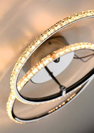 Lampa sufitowa LED 28W chrom ringi Hello