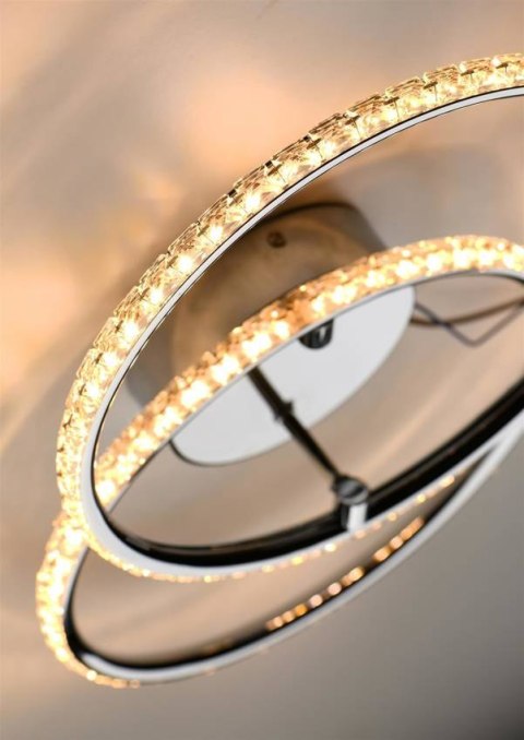 Lampa sufitowa LED 28W chrom ringi Hello