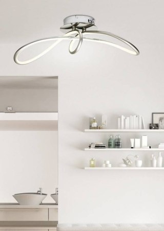 Lampa sufitowa srebrna LED 38W biały 4000K Slash Candellux 10-69870