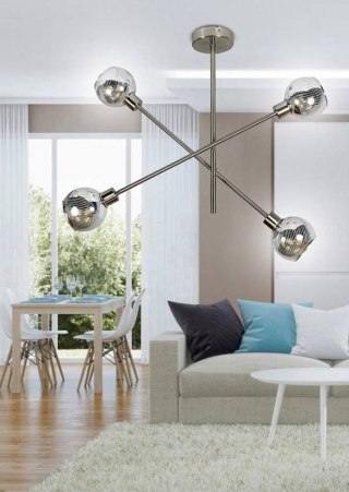 Lampa sufitowa wisząca sztyca E14 LED satyna MIGO 34-72436