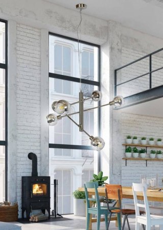 Lampa wisząca 6xE14 62cm Migo LED satyna 36-72528