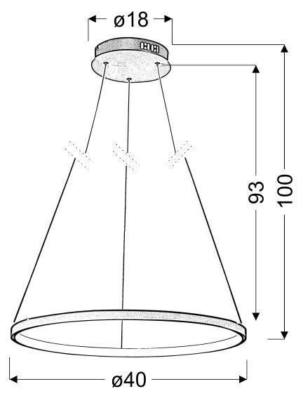 Lampa wisząca LED 25W ring okrągła 40cm Lune 31-64608