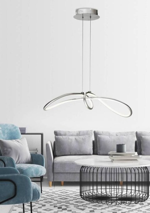 Lampa wisząca srebrna regulowana LED 38W 4000K Slash Candellux 31-69887